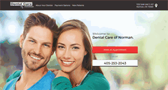 Desktop Screenshot of dentalcareofnorman.com